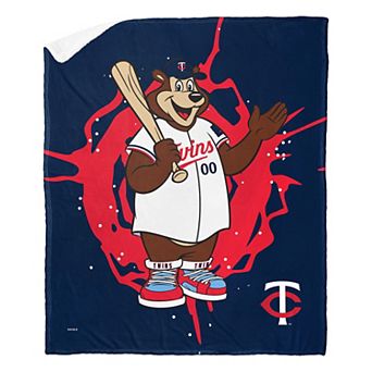 Minnesota Twins Mascot T.C. Bear Sherpa Throw Blanket