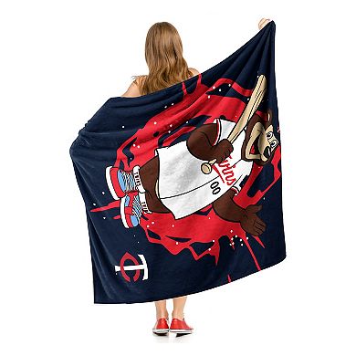 Minnesota Twins Mascot T.C. Bear Sherpa Throw Blanket