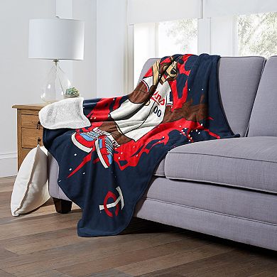 Minnesota Twins Mascot T.C. Bear Sherpa Throw Blanket