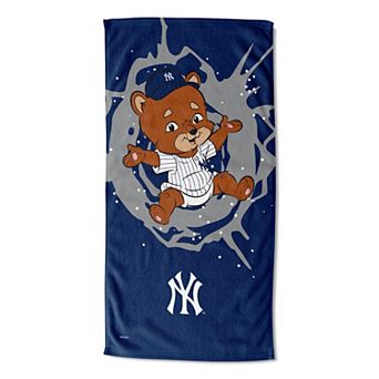 New York Yankees Mascot Teddy Bear Beach Towel