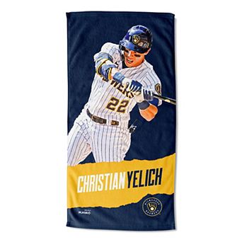 MLB Official Milwaukee Brewers Christian Yelich Beach Towel