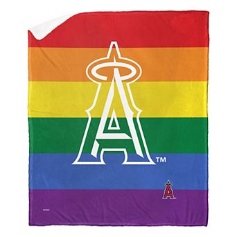 MLB Los Angeles Angels of Anaheim Pride Series Silk Touch Sherpa Throw Blanket