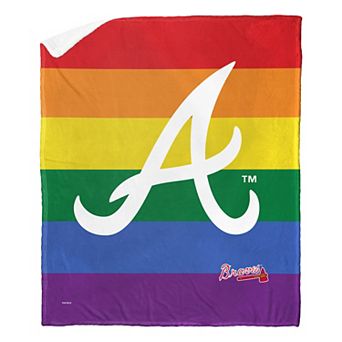 MLB Atlanta Braves Pride Series Silk Touch Sherpa Throw Blanket