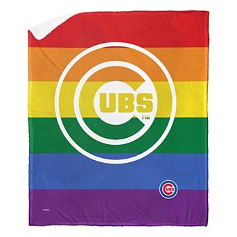 MLB Chicago Cubs Pride Series Silk Touch Sherpa Throw Blanket