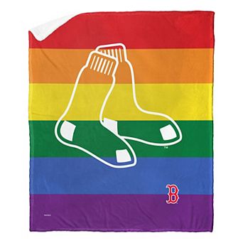 MLB Boston Red Sox Pride Series Silk Touch Sherpa Throw Blanket