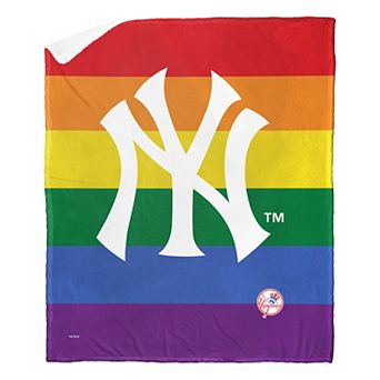 MLB New York Yankees Pride Series Silk Touch Sherpa Throw Blanket