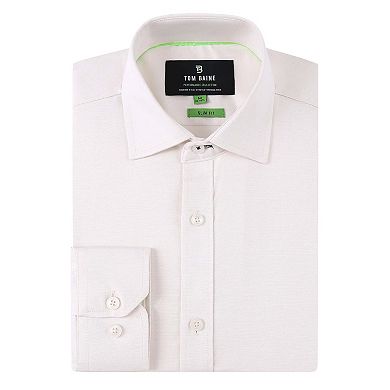 Tom Baine Solid Linen Feel Long Sleeve Button Down