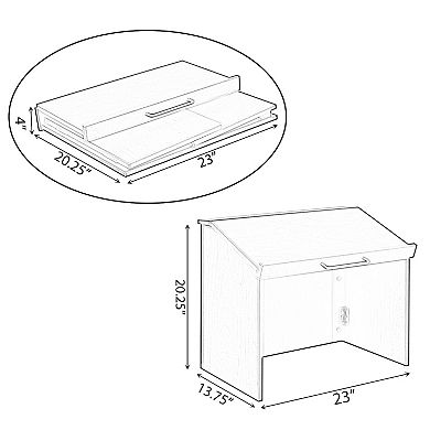 Foldable Tabletop Portable Podium, For Church, School, Office, Or Home