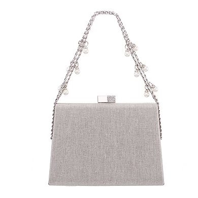 N by Nina Metallic Coated Fabric Clutch Bag