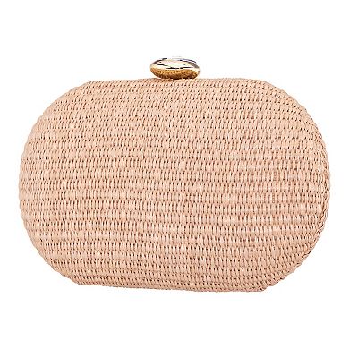 N by Nina Woven Straw Clutch Bag