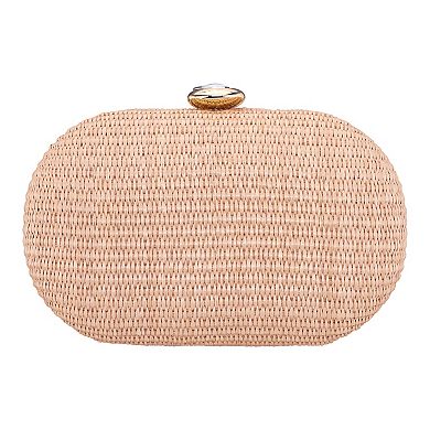 Touch of Nina Woven Straw Clutch Bag