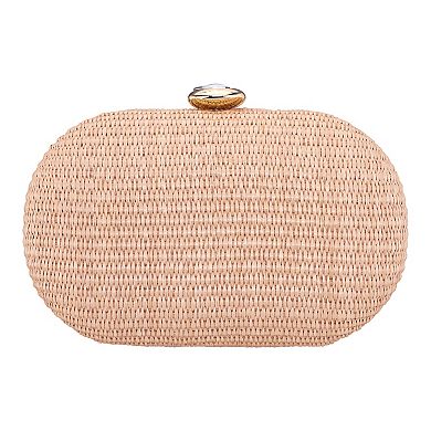 N by Nina Woven Straw Clutch Bag