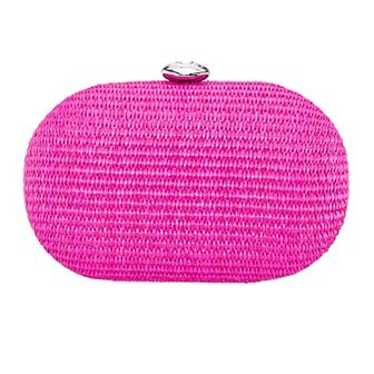 N by Nina Woven Straw Clutch Bag