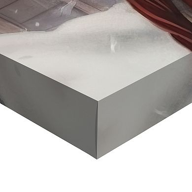 Jolly Santa Snowy Christmas Scene Wall Art