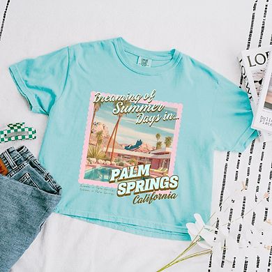 Dreaming Of Palm Springs Relaxed Fit Cropped Tee