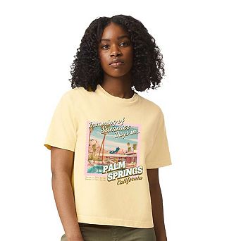 Dreaming Of Palm Springs Relaxed Fit Cropped Tee
