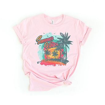 Summer Vibes Vintage Short Sleeve Graphic Tee