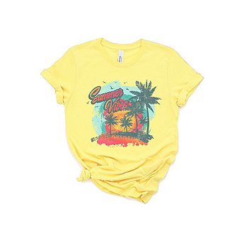 Summer Vibes Vintage Short Sleeve Graphic Tee