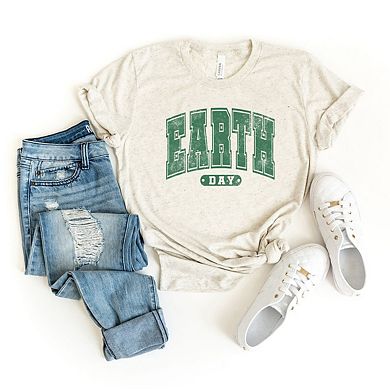 Earth Day Varsity Short Sleeve Graphic Tee