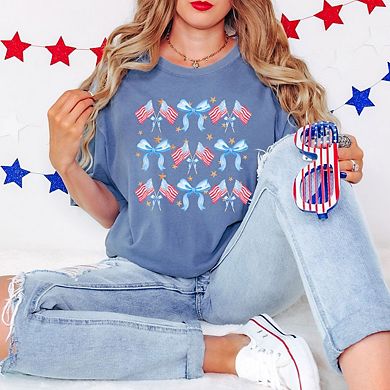Coquette Patriotic Chart Garment Dyed Tees