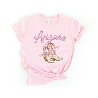 Coquette Arizona Cowgirl Boots Short Sleeve Graphic Tee