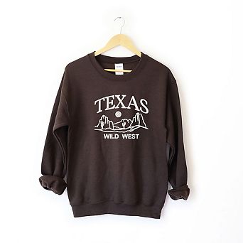 Embroidered Texas Wild West Sweatshirt