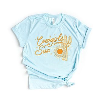 Cowgirls Wanna Have Sun Short Sleeve Graphic Tee