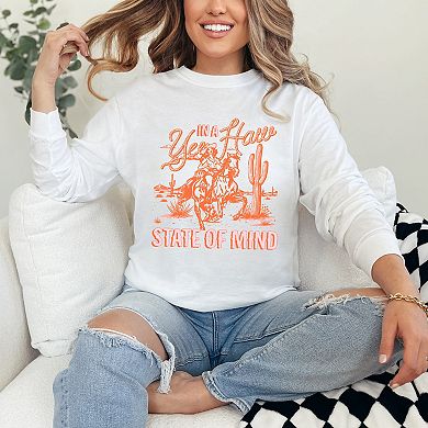 Simply Sage Market Yee Haw State Of Mind Garment Dyed Long Sleeve