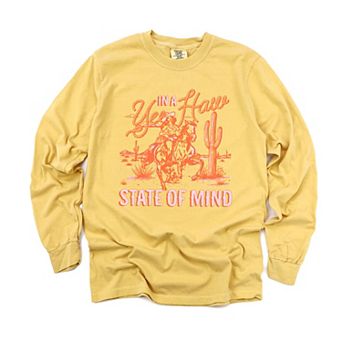 Simply Sage Market Yee Haw State Of Mind Garment Dyed Long Sleeve