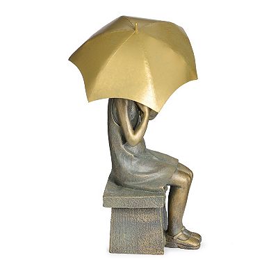 Roman 17.25-in. Girl On Bench Garden Statue