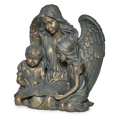 Roman 15.5-in. Angel with Kids & Book Statue