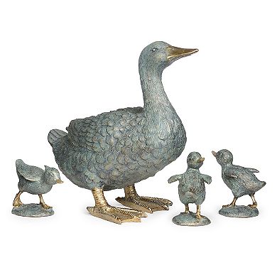 Roman 11-in. Duck with Ducklings Statue 4-pc. Set