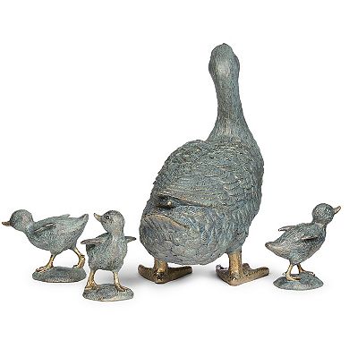 Roman 11-in. Duck with Ducklings Statue 4-pc. Set