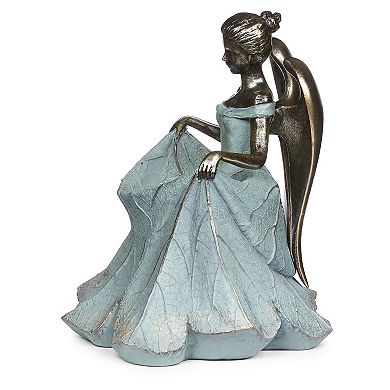 Roman 13.25-in. Angel Curtsy Bird Bath