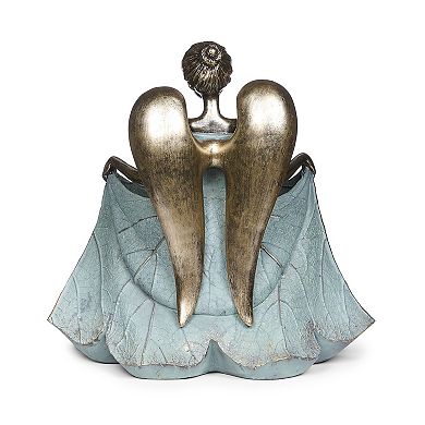 Roman 13.25-in. Angel Curtsy Bird Bath