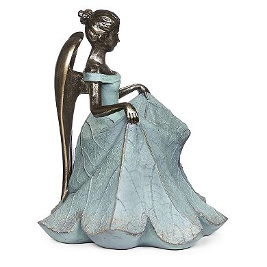 Roman 13.25-in. Angel Curtsy Bird Bath