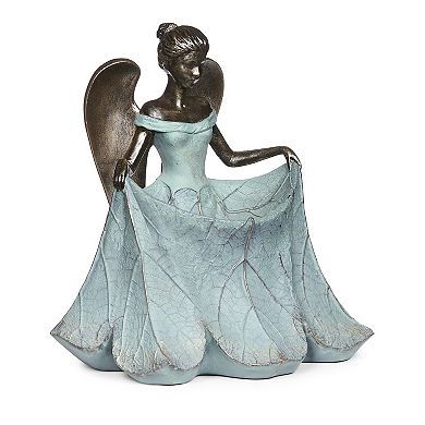 Roman 13.25-in. Angel Curtsy Bird Bath