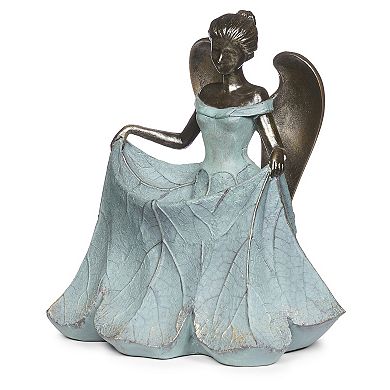 Roman 13.25-in. Angel Curtsy Bird Bath