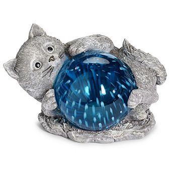 Roman 6 in LED Cat Solar Light Statue