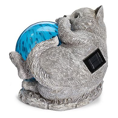 Roman 6-in. LED Cat Solar Light Statue