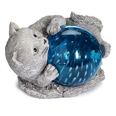 Roman 6-in. LED Cat Solar Light Statue