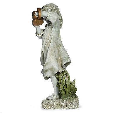 Roman 22-in. Girl with Watering Can Garden Statue