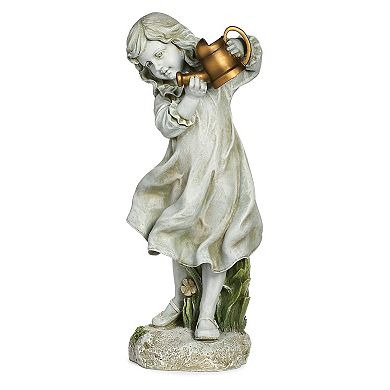 Roman 22-in. Girl with Watering Can Garden Statue