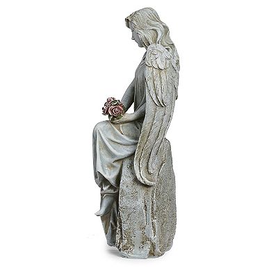 Roman 17.75-in. Angel with Flowers Garden Statue