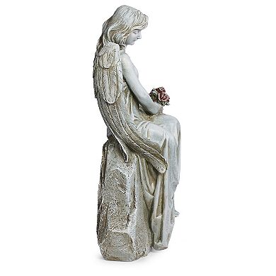 Roman 17.75-in. Angel with Flowers Garden Statue