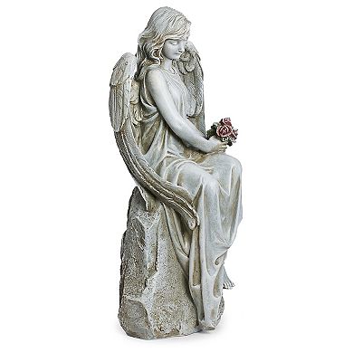 Roman 17.75-in. Angel with Flowers Garden Statue