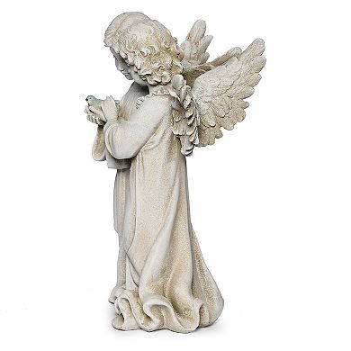 Roman 12.25-in. Angels with Bird Garden Statue