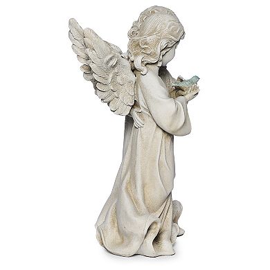 Roman 12.25-in. Angels with Bird Garden Statue