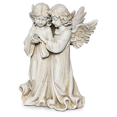 Roman 12.25-in. Angels with Bird Garden Statue