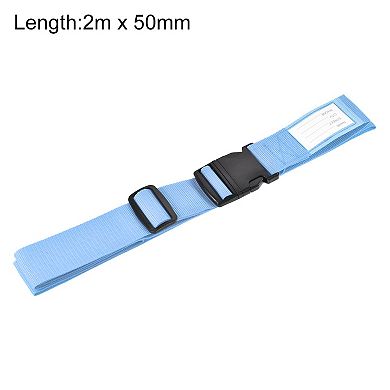 79" Luggage Straps Suitcase Belts With Buckle Label Adjustable 2pcs